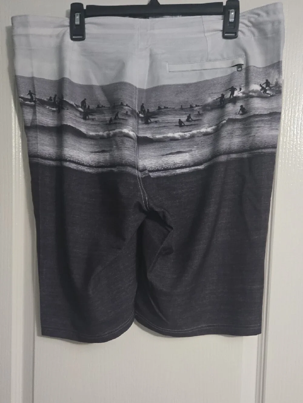 Old Navy Black & Gray Surf-Print Board Shorts